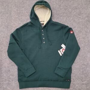 NWT Weathergear Hoodie Mens Large Soft Corduroy Sherpa Henley Canada